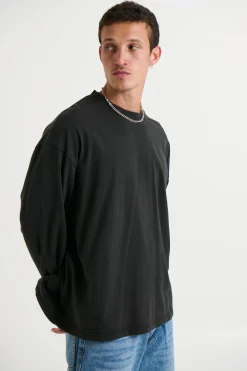 Enzyme Wash Long Sleeve Charcoal