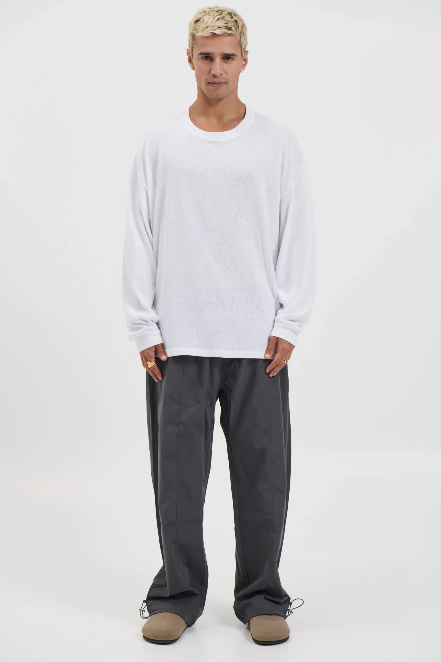 Enzyme Wash Long Sleeve Soft White