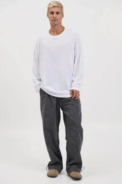 Enzyme Wash Long Sleeve Soft White