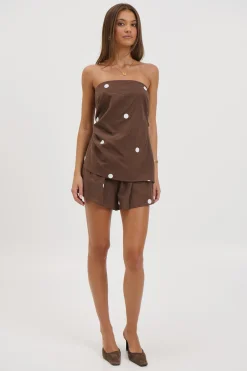 Erica Set Chocolate Polka