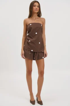 Erica Set Chocolate Polka