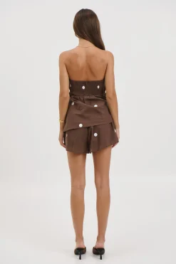 Erica Set Chocolate Polka