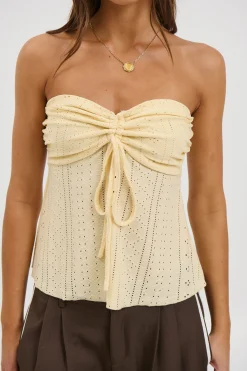 Estella Strapless Top Lemon