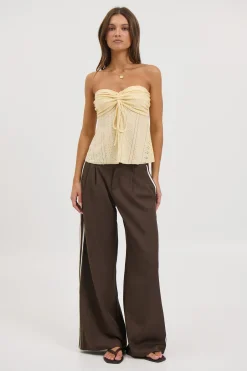 Estella Strapless Top Lemon