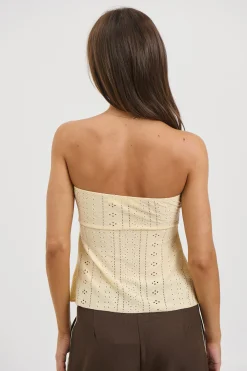 Estella Strapless Top Lemon