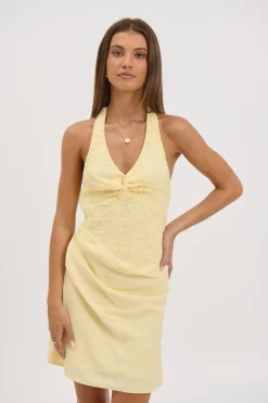 Eva Mini Dress Lemon