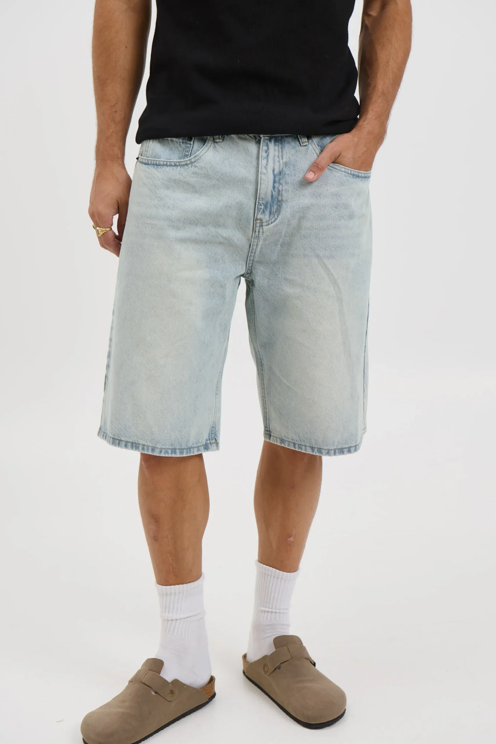 Flint Baggy Denim Jort Light
