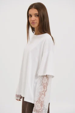 Francesca Lace Tee White