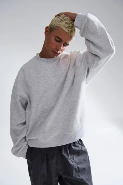 Francis Drop Sleeve Sweater Grey Marle