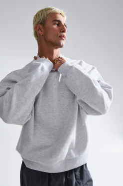 Francis Drop Sleeve Sweater Grey Marle