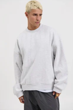 Francis Drop Sleeve Sweater Grey Marle