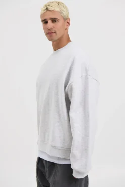Francis Drop Sleeve Sweater Grey Marle