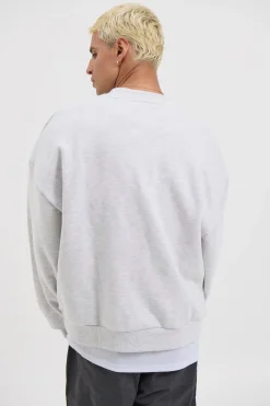 Francis Drop Sleeve Sweater Grey Marle