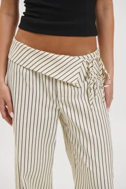 Gemma Pant Beige Stripe