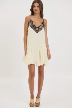 Gia Lace Mini Dress Butter