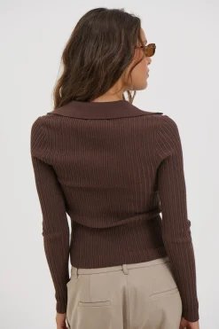Giulia Long Sleeve Chocolate