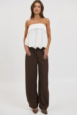 Gracie Strapless Top White