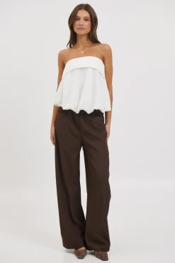 Gracie Strapless Top White