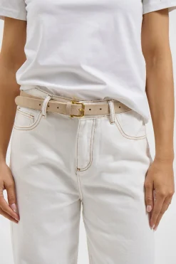 Halley Suede Belt Stone