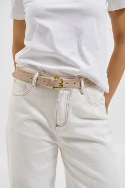 Halley Suede Belt Stone