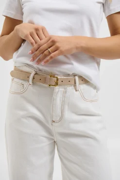 Halley Suede Belt Stone