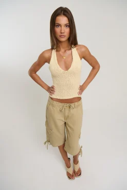 Halo Halter Top Butter