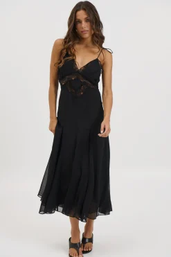 Harmony Midi Dress Obsidian