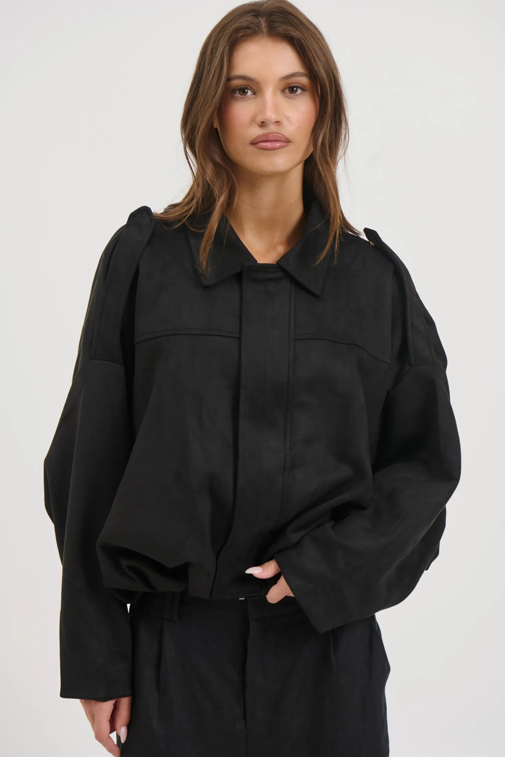 Harmony Suede Jacket Black