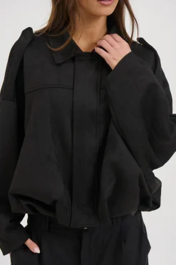 Harmony Suede Jacket Black