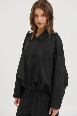 Harmony Suede Jacket Black