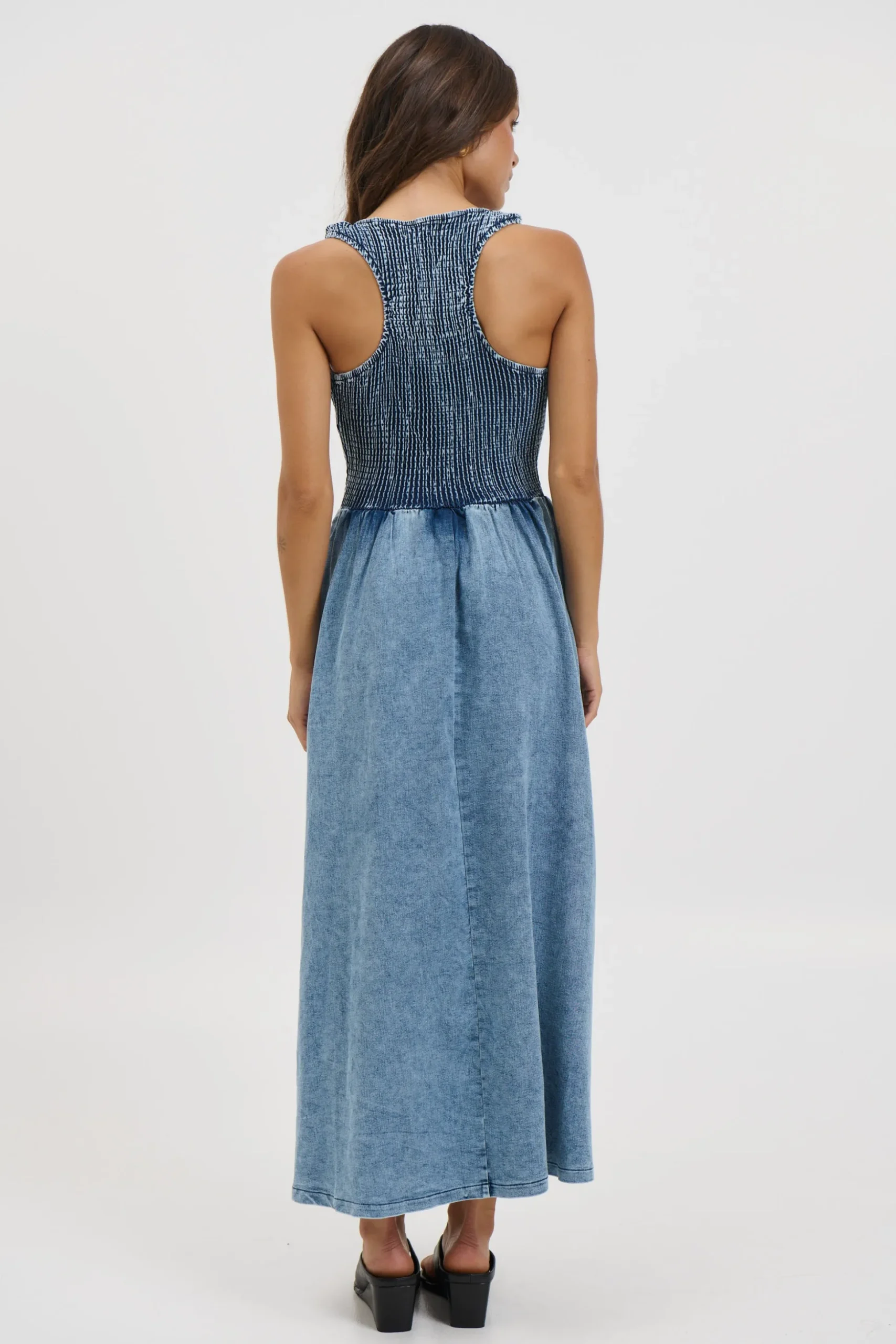 Hattie Maxi Dress Denim Blue