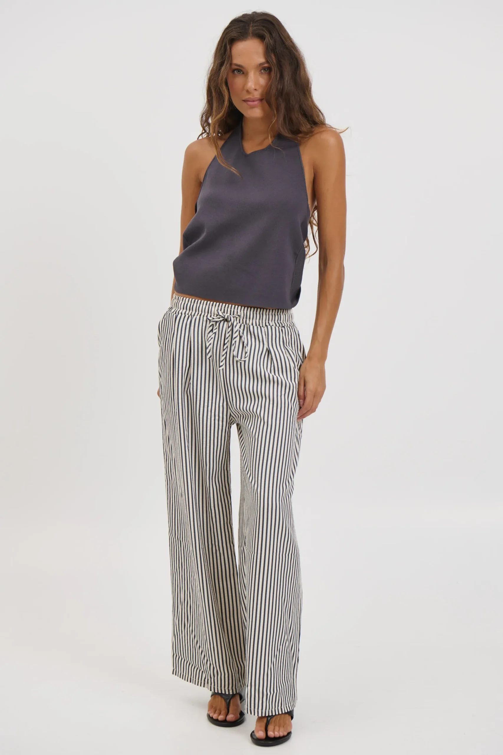 Hazel Pant Black Stripe