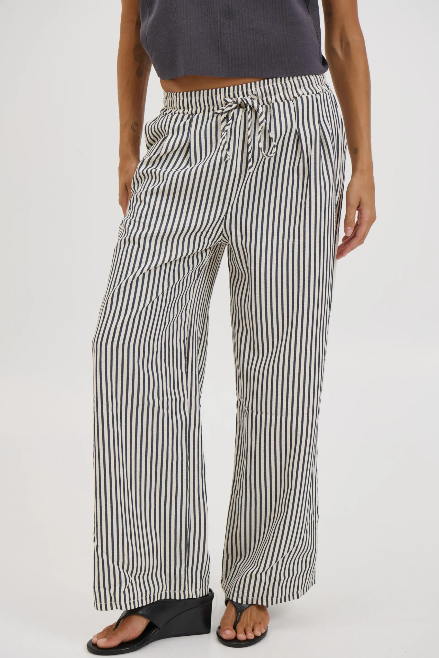 Hazel Pant Black Stripe