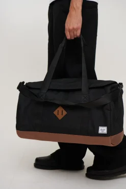 Herschel Novel Duffle Black/Saddle Brown
