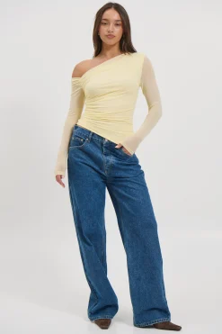 Hollie Mesh Top Lemon