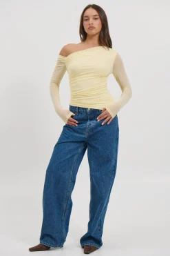 Hollie Mesh Top Lemon