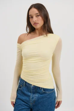 Hollie Mesh Top Lemon