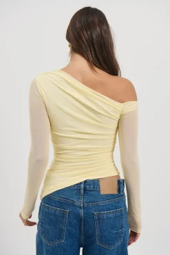 Hollie Mesh Top Lemon