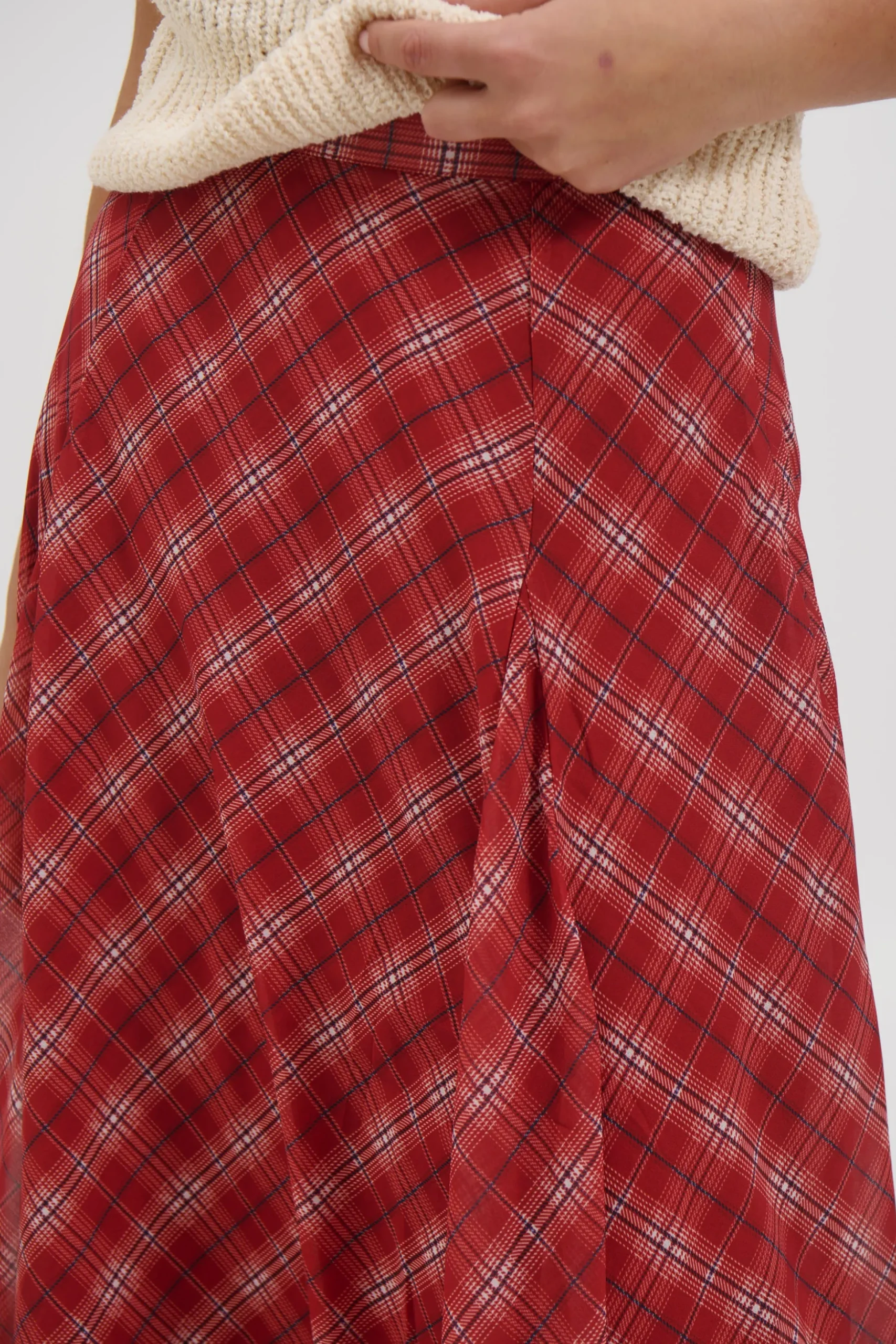 Iggy Midi Skirt Red