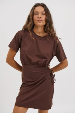 Indra Mini Dress Chocolate