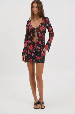 Ingrid Top Black Floral