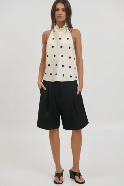 Ivy Halter Top Cream