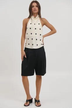 Ivy Halter Top Cream