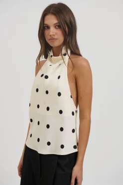 Ivy Halter Top Cream