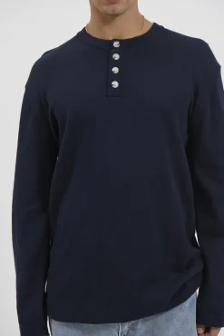 Jackson Fitted Henley Navy