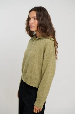 Jaidan Half Zip Jumper Moss