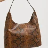 Jami Slouche Tote Tan Snake