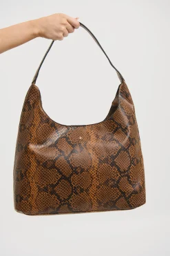 Jami Slouche Tote Tan Snake