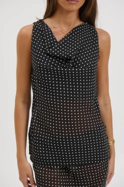 Jemma Sheer Top Black