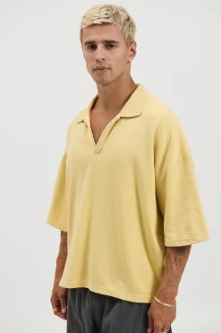 Jersey Crop Polo Butter